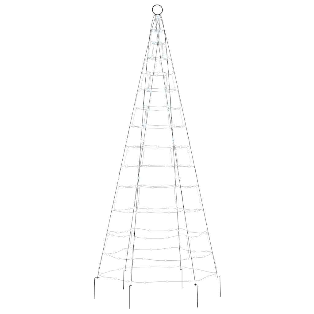 LED Christmas Tree on Flagpole 200 LEDs Cold White 180 cm